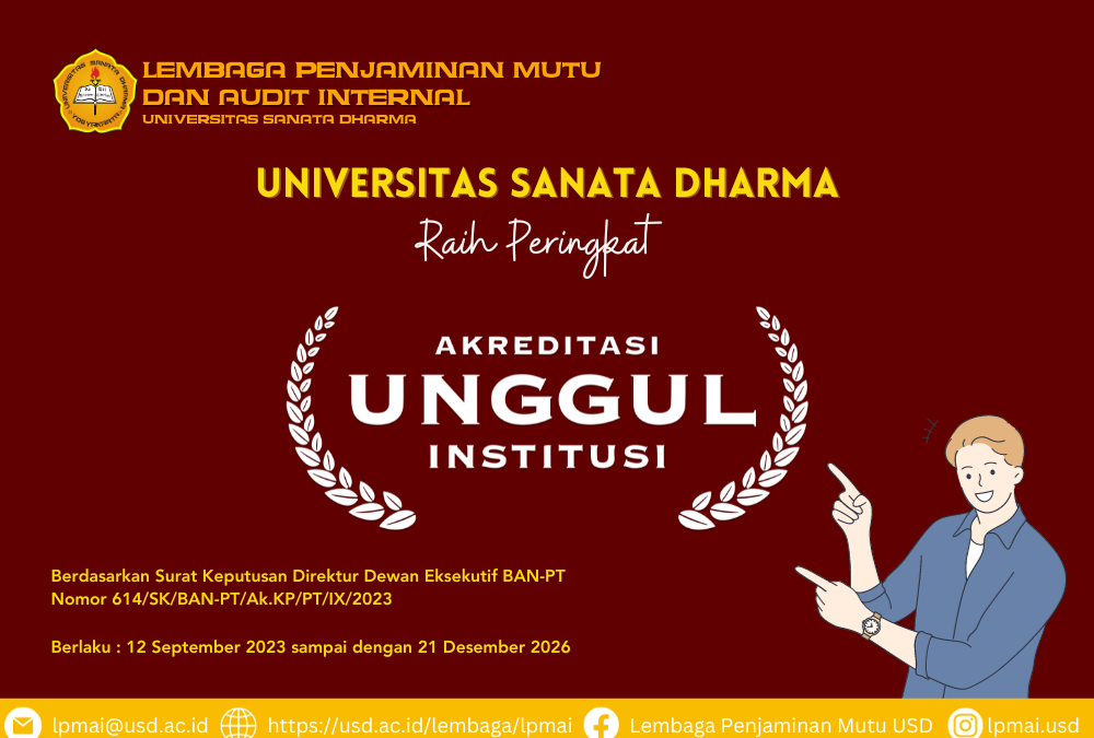 Universitas Sanata Dharma Raih Peringkat Akreditasi Institusi ‘Unggul’