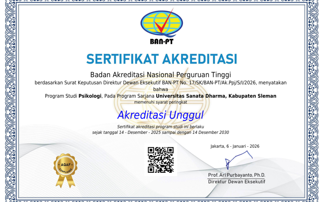 Komitmen Berkelanjutan untuk Peningkatan Kualitas: Program Studi Psikologi Berhasil Meraih Peringkat Akreditasi Unggul